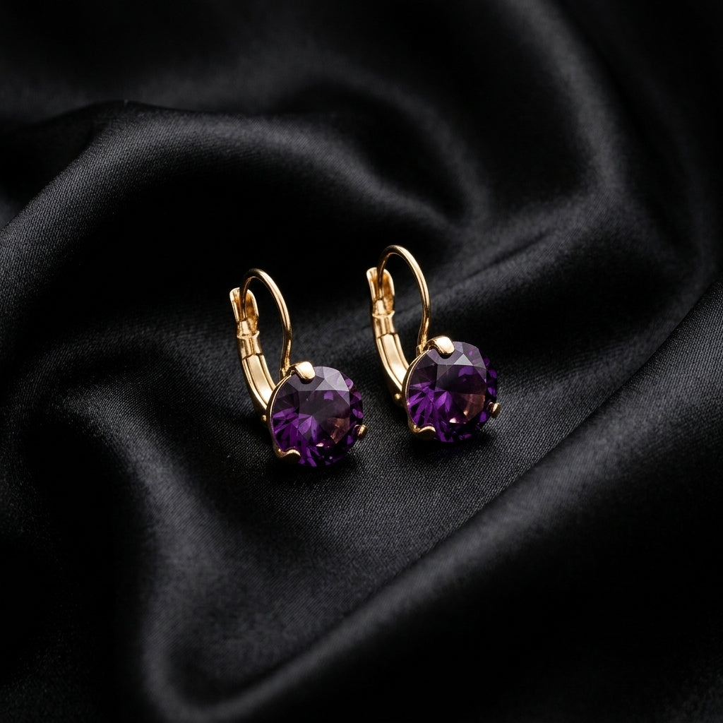 LUX auskari "The Purple Prism"