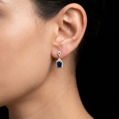 LUX auskari "Deep Blue Ruby"