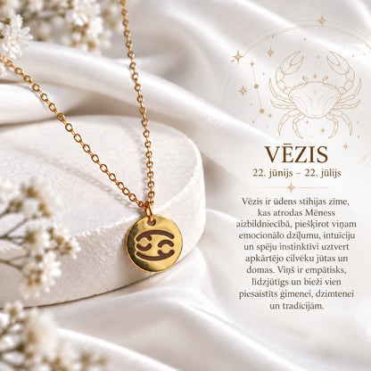 Classic zodiac sign necklace