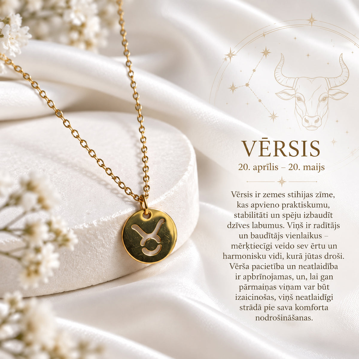 Classic zodiac sign necklace