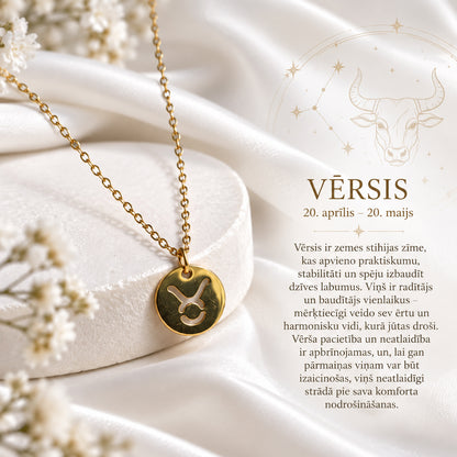 Classic zodiac sign necklace
