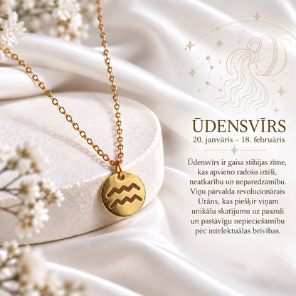 Classic zodiac sign necklace
