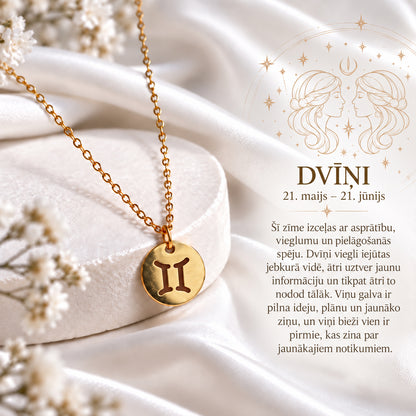 Classic zodiac sign necklace