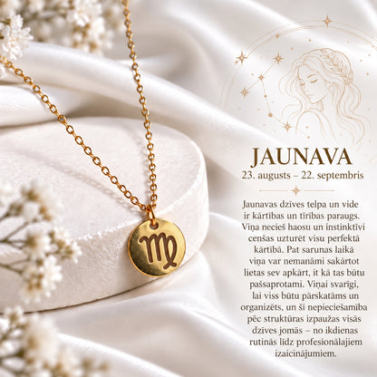Classic zodiac sign necklace