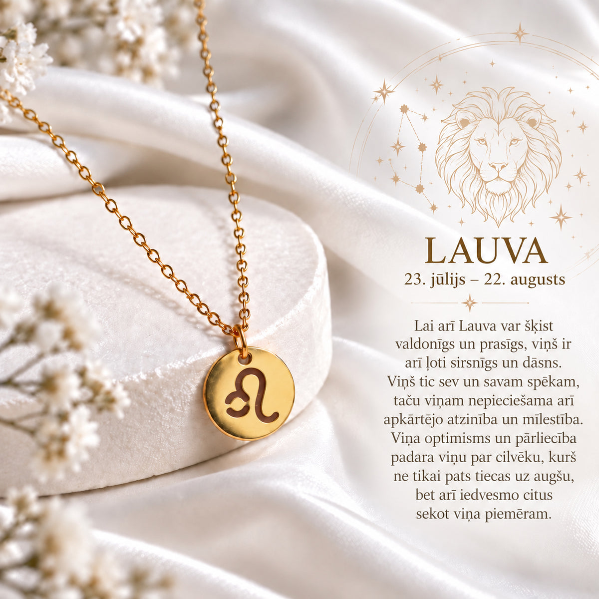 Classic zodiac sign necklace