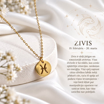 Classic zodiac sign necklace