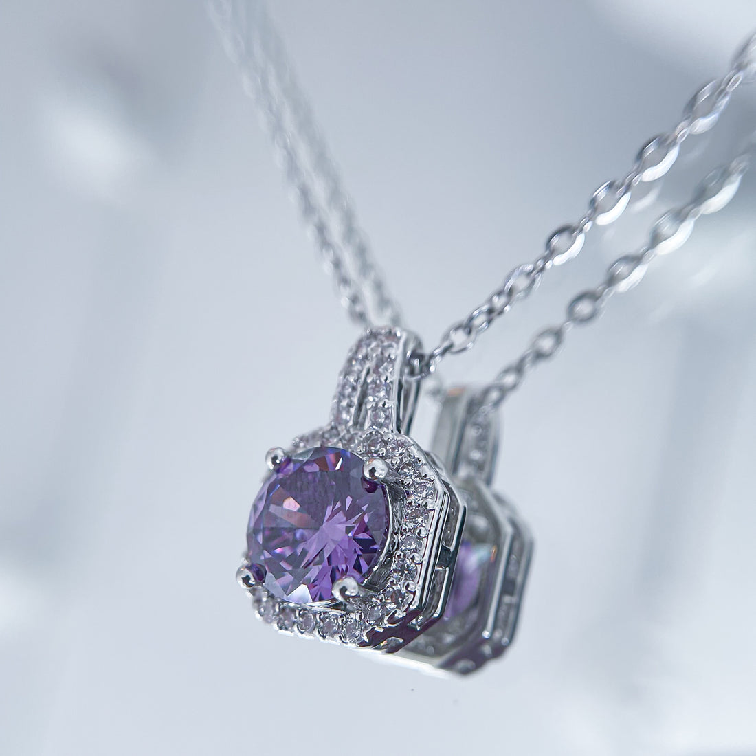 Necklace &quot;Light special purple crystal&quot; MEGA SALE