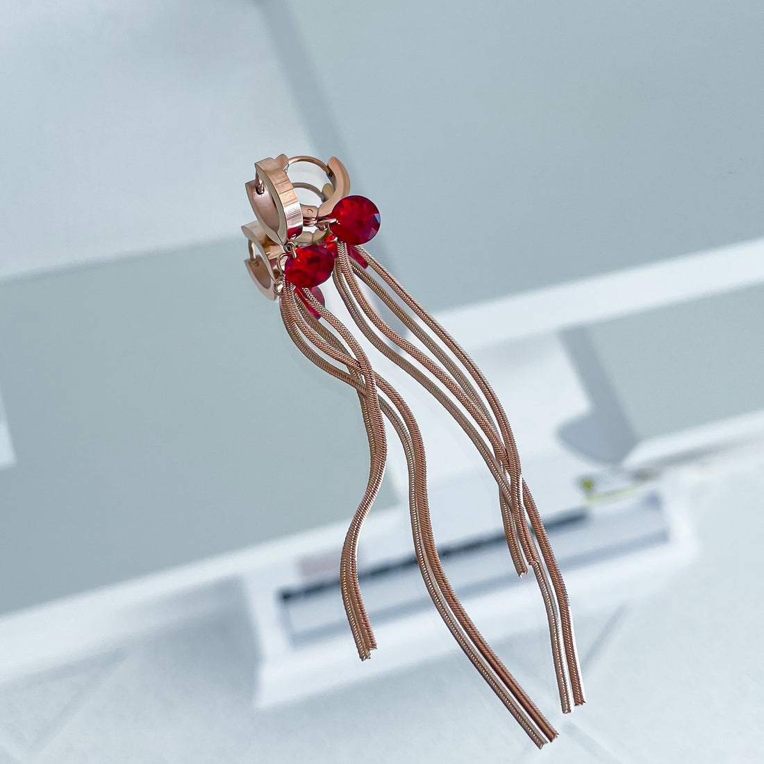 Earrings Flow Red MEGA SALE