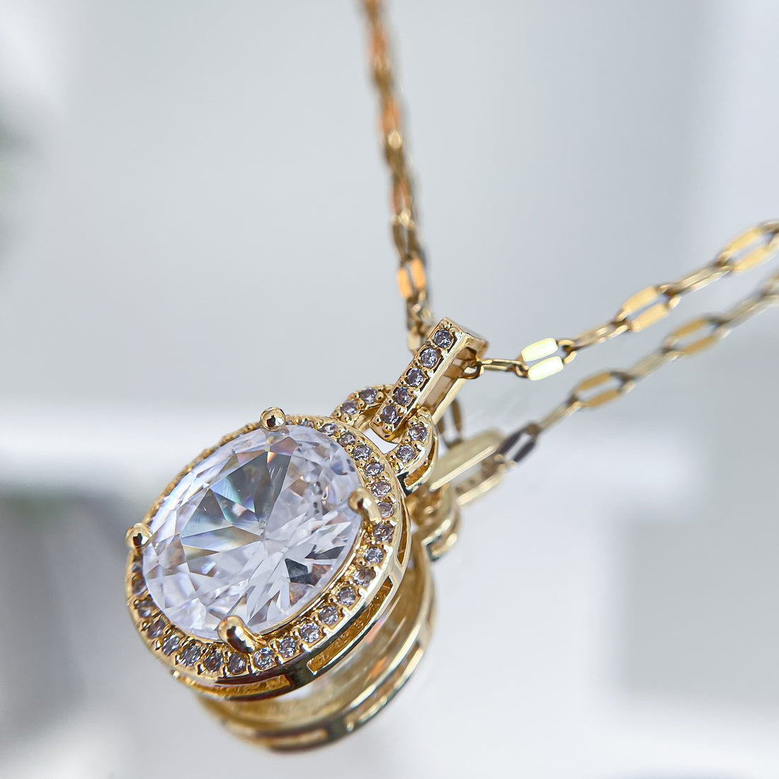 Necklace &quot;Big crystal white&quot; MEGA SALE