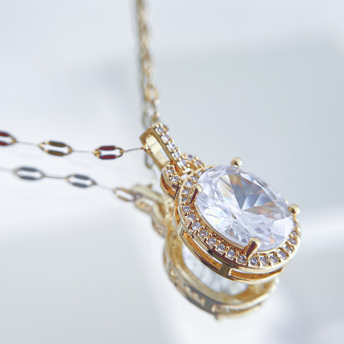 Necklace &quot;Big crystal white&quot; MEGA SALE