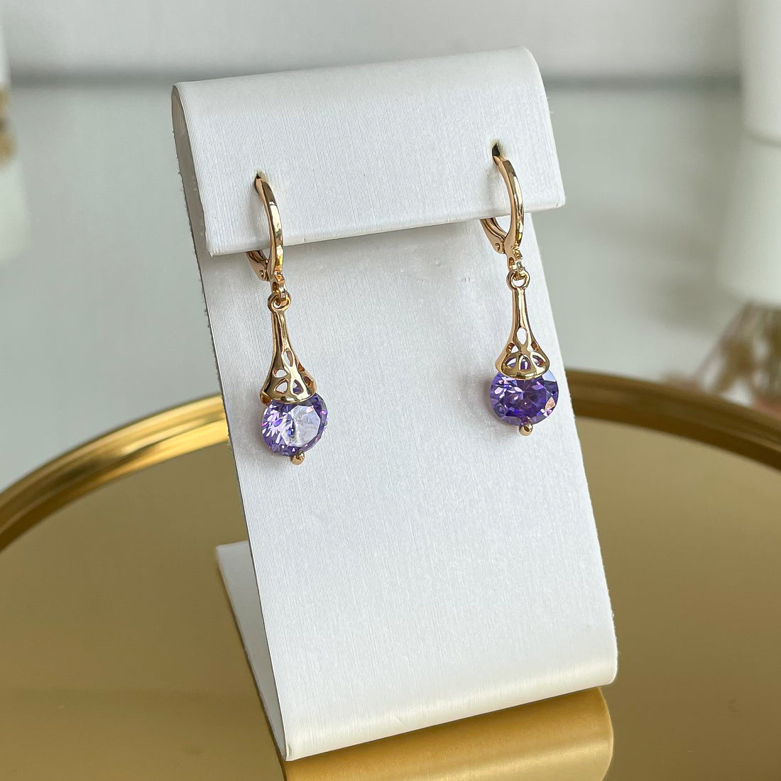 Auskari "Violetais kristāliņš"