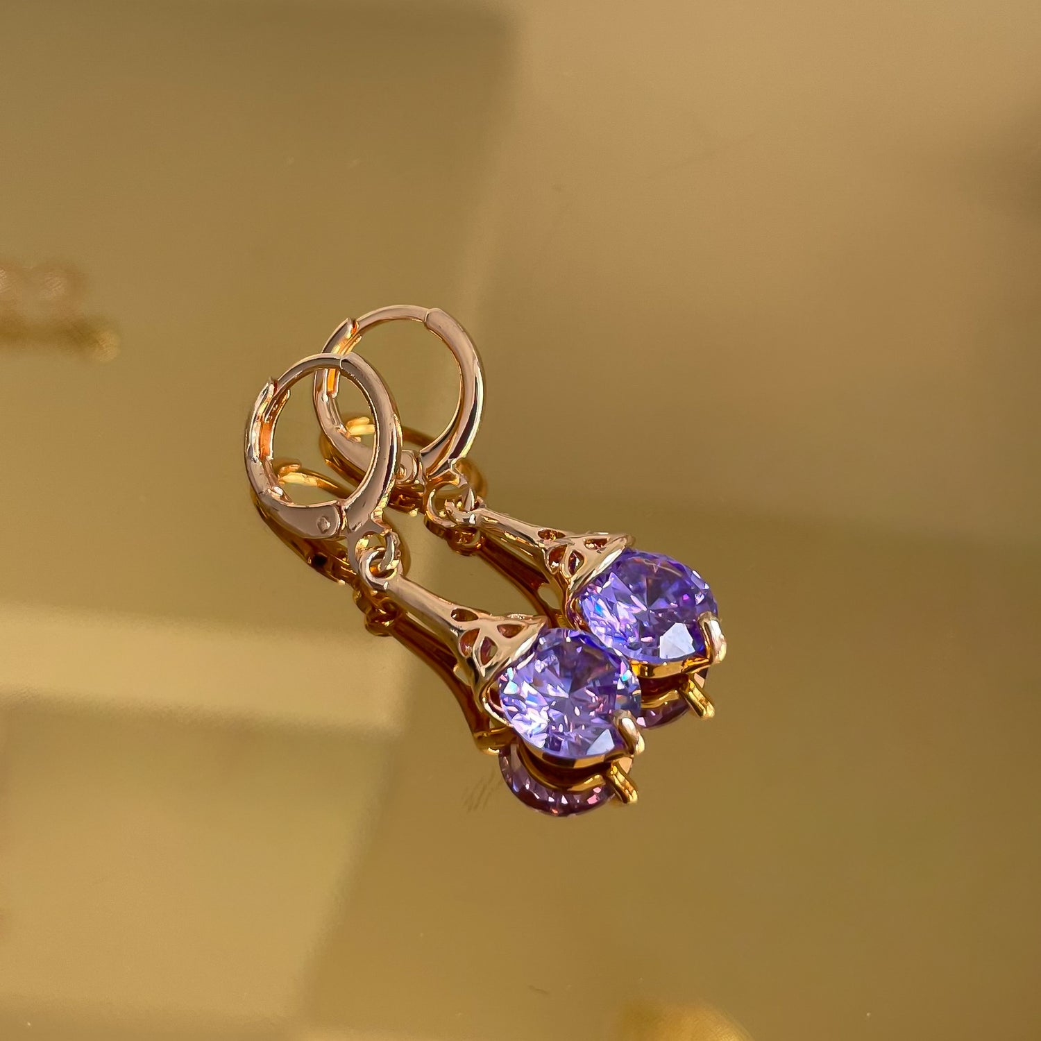 Auskari "Violetais kristāliņš"