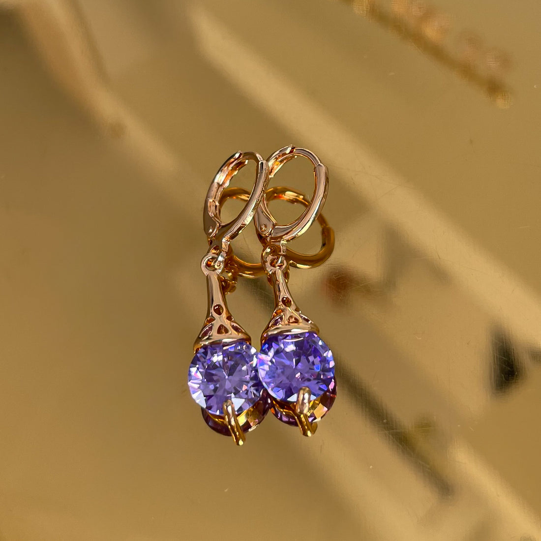 Auskari "Violetais kristāliņš"