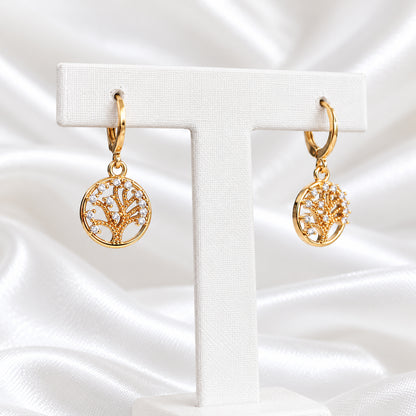 Shimmering Tree of Life Earrings