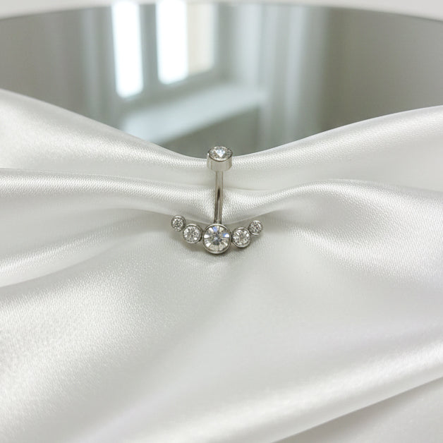 Nabas pīrsings "Kristāla ieloks"