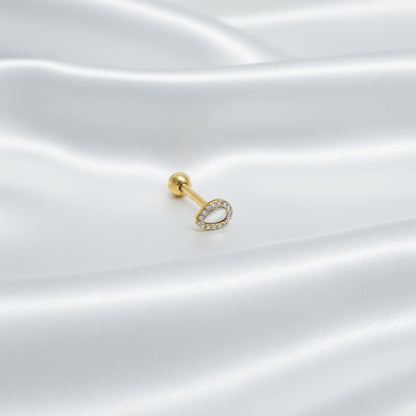 Pīrsings mēlei "Mēness opāls"