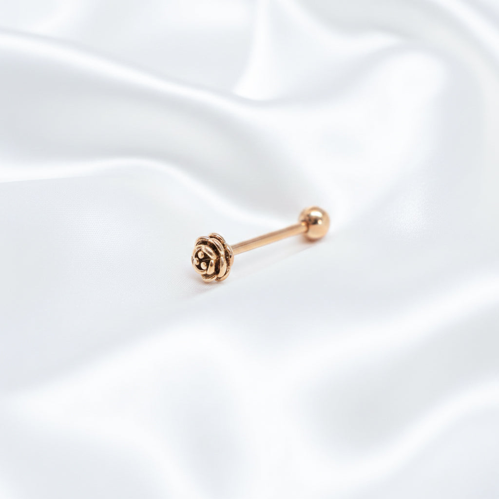 Pīrsings mēlei "Roze"