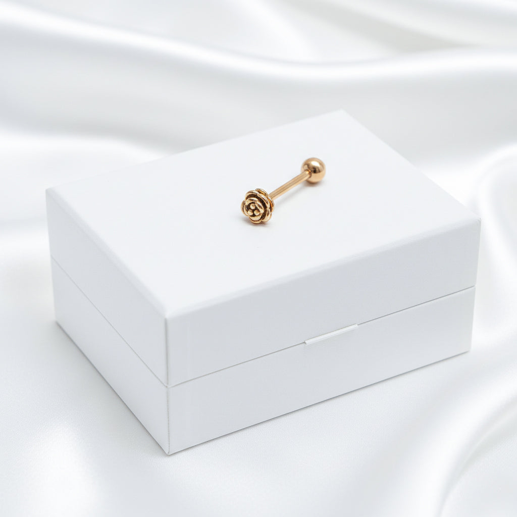 Pīrsings mēlei "Roze"