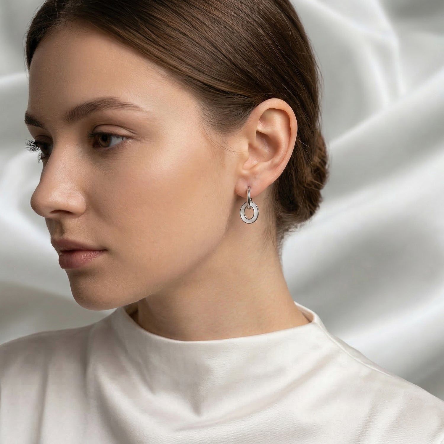 Auskari "Perlamutra ovāls" 2in1