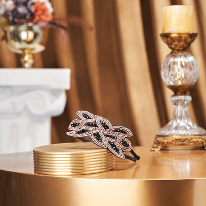 Matu stīpiņa "Pērļu zieds" zeltīti pelēka