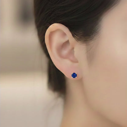 Auskari "Little dark blue crystal"