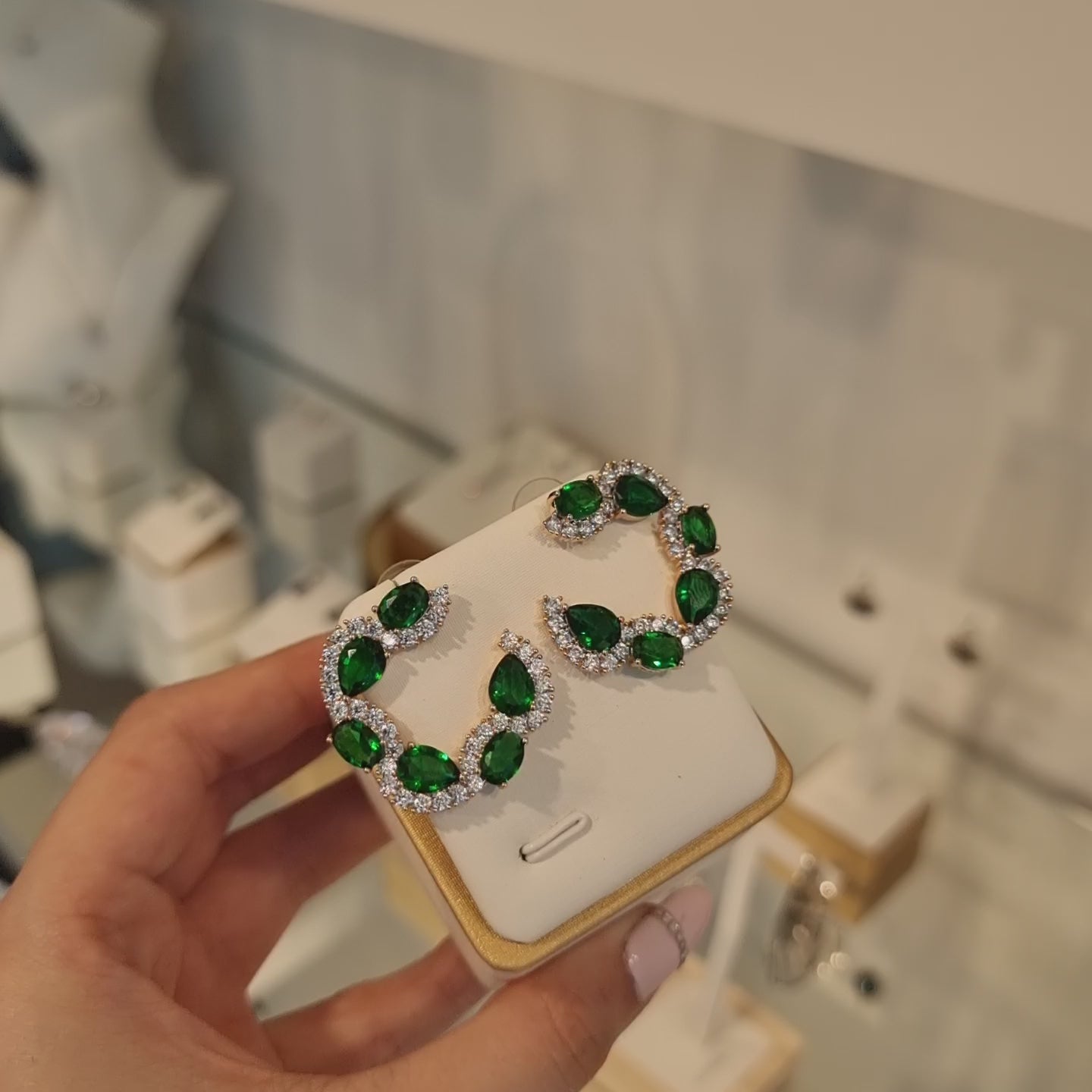 LUX auskari "Imperial Emerald"