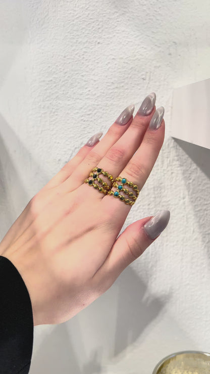 Gredzens "Modern Three stones"