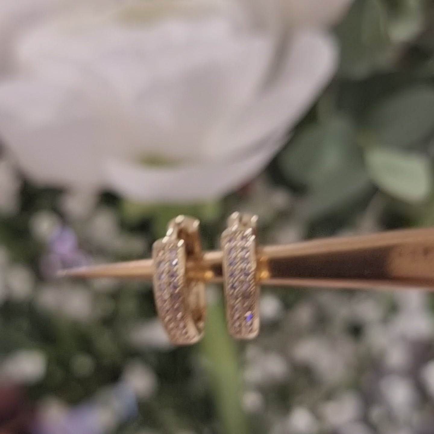 Auskari "Round crystal everyday"