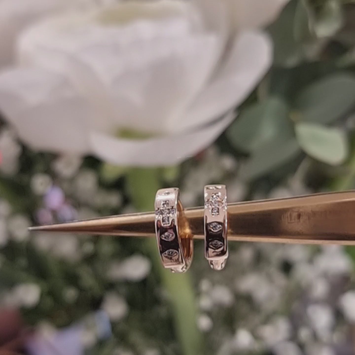 Auskari "Kristāla krustiņš riņķīši"