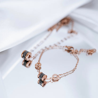 Kaklarota un rokassprādze &quot;Black swirl&quot;