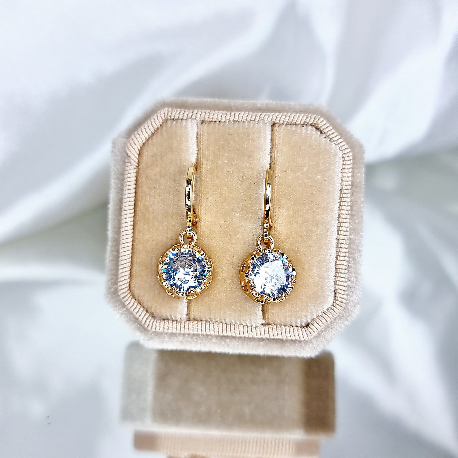 Earrings &quot;Round crystal&quot;