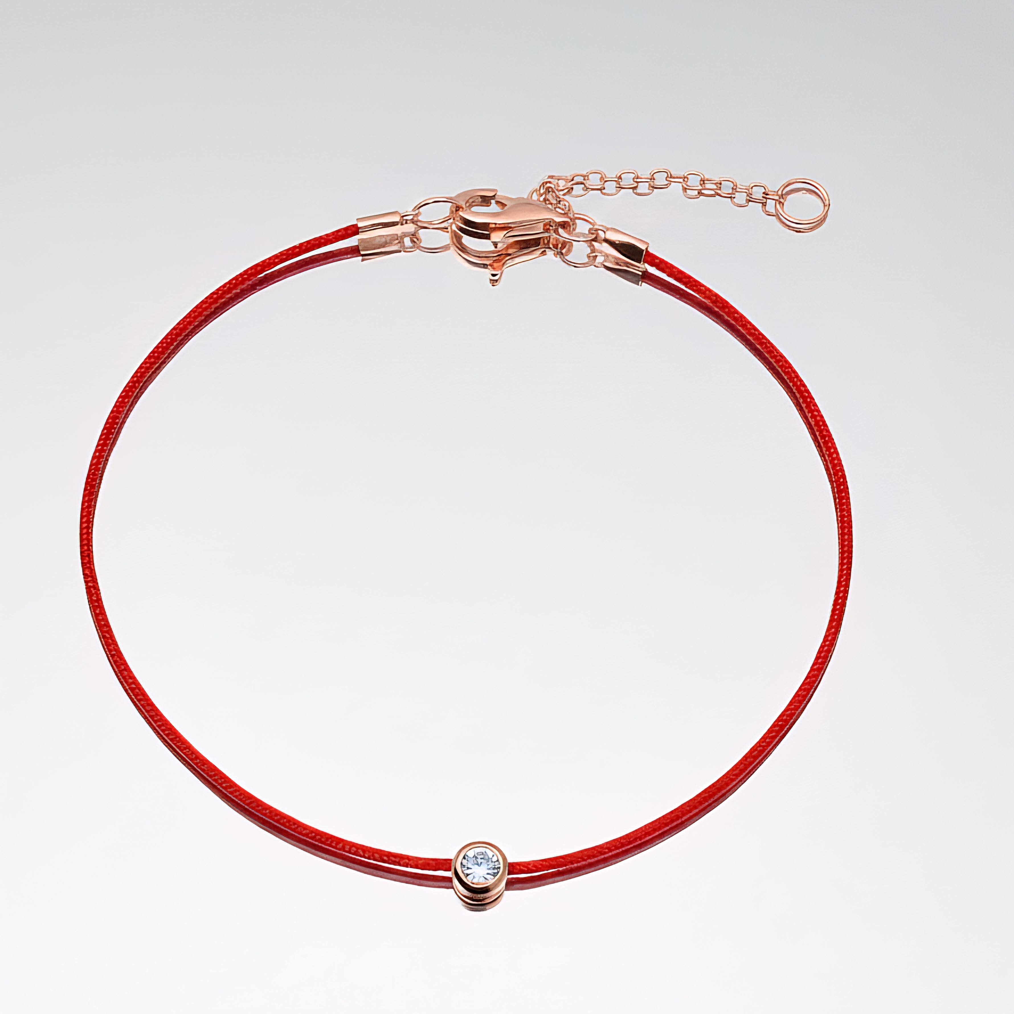 Rokassprādze "Sarkanais diegs un kristāls"