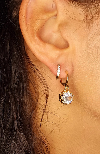 Earrings &quot;Round crystal&quot;