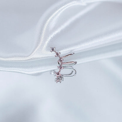 Pīrsings auss kafs/cuff &quot;5 bright crystals&quot;