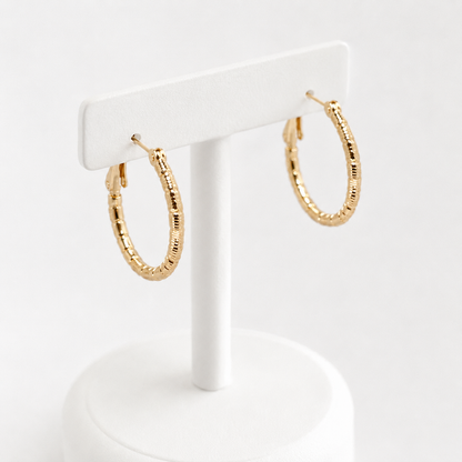 Auskari "Textured Gold"