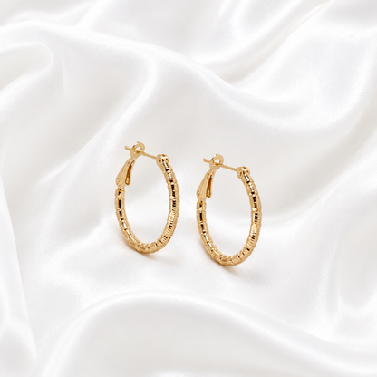 Auskari "Textured Gold"