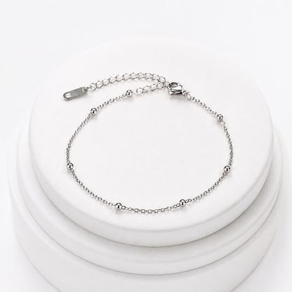 Kājas ķēdīte "Simple Silver Bead"